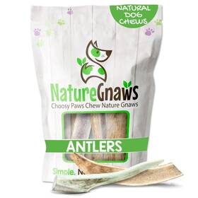 Nature Gnaws 850014204792 Antlers For Dogs 8oz - Mix Of Elk And Deer Antler Variety Split Wh