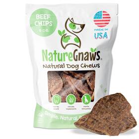 Nature Gnaws 850049430081 Usa Beef Bison Crunch Chips For Dogs 8oz - Single Ingredient