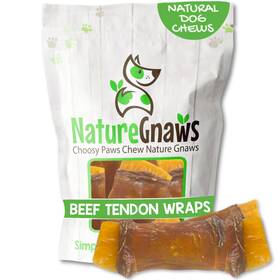 Nature Gnaws 850049430364 Beef Tendon Wraps For Dogs 5 Count - Long Pack Of 1