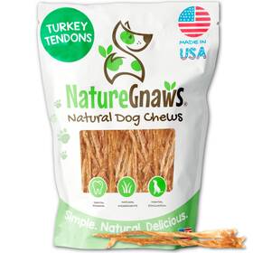 Nature Gnaws 855357007154 Usa Turkey Tendons For Dogs 4oz - Delicious Grain Free Reward Snack Sma