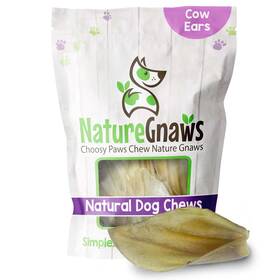 Nature Gnaws 855357007963 Cow Ears For Dogs - Premium Natural Beef Chews Simple Long Lasting Dog Tr