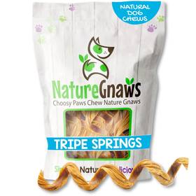 Nature Gnaws 857270008942 Tripe Twist Springs For Dogs - Premium Natural Beef Dog Treats Simple Singl