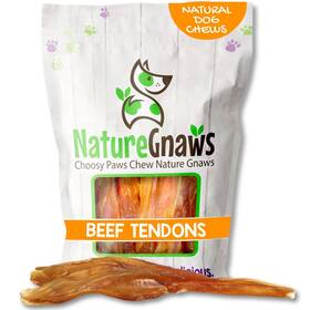 B0971c73z5 Nature Gnaws Beef Tendons For Dogs 7-11 Inch 12 Count - Long Lasting Aggres