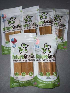 Naturegnaws 850027478678 Nature Gnaws Dog Chews Cheese - 6 Packs Exp 01/25