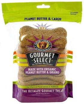 Dnt00608 Natures Animals 758632006081 Gourmet Select Organic Bone Shape Dog Biscuit Peanut Butter And Car