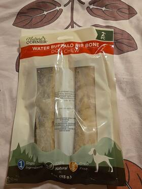 5010 Natures Corner 2x Bags 4 Bones Nature S Water Buffalo Rib Bone 100% Natural Free S&h