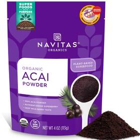 82056 Navitas Organics Acai Powder 4oz. Pouch 38 Servings 4 Ounce Pack Of 1