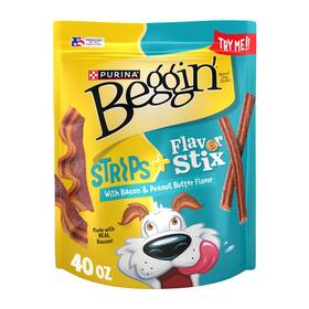 Nestl Purina Dry Truckload 038100104144 Beggin Flavor Stix And Strips With Bacon Peanut Butter