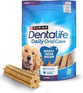 00017800185998 Nestl Purina Petcare Company Dentalife Daily Oral Care Dog Treats For Large Dogs 40 Plus Lbs. Chewy Dental T