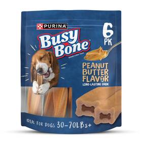 Nestl Purina Petcare Company 313030110121 Busy Bone Small And Medium Dog Treats With Natural Peanut Butter Chews