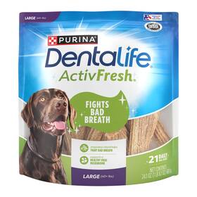 Nestl Purina Petcare Company 313045132118 Dentalife Activfresh Large Dog Treats Dental Chews With Chicken 24.1 Oz