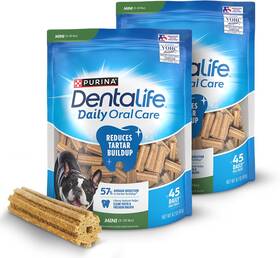 00017800185912 Nestle Purina Pet Dentalife Daily Oral Care Dog Treats For Small Dogs 5-20 Lbs. Chewy Dental Trea