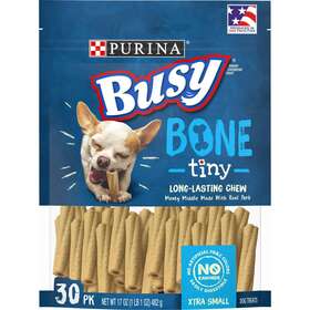 0003810017609712391268 Nestle Purina Pet Busy Bone Dog Chew Treats For Small Dogs Tiny 30 Count Pouch Made In Usa