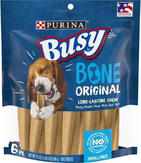00038100184559 Nestle Purina Pet Busy Made In Usa Facilities Small/medium Dog Bones Original - 10 Ct. Pou