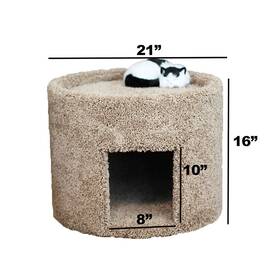 110120-brown New Cat Condos Premier Cave Brown Extra Large