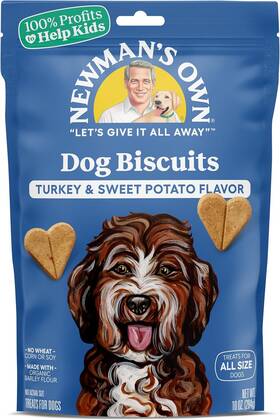 10057645613406 Newmans Own Dog Biscuits 10-oz. Pack Of 6 Turkey And Sweet Potato