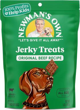 Newmans Own 445028874852 Jerky Treats For Dogs - Original Beef Recipe Made With Grass Fed