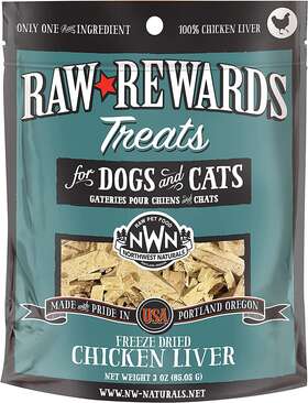 Northwest Naturals 087316382808 Raw Rewards Freeze-dried Treats For Dogs And Cats Chicken L