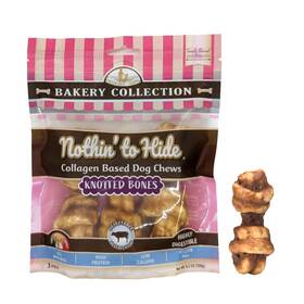 Nothin To Hide 810002633867 Nothinft Collagen-based Dog Chews Small Knotted Bones Beef Flavor Ea