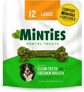80078 Npic Minties Dental Chews For Dogs 12 Count Vet-recommended Mint-flavored Tr
