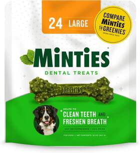 80079 Npic Minties Dental Chews For Dogs 24 Count Vet-recommended Mint-flavored Tr