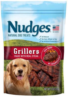 026181 Nudges Steak Grillers Dog Treats 3 Oz