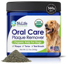 Nulife Natural Pet Health 060700630087 Dog Teeth Cleaning Powder Plaque And Tartar Re