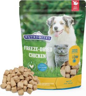 Nutri Bites 445001756779 Freeze Dried Chicken Dog And Cat Treats Healthy Pet Training