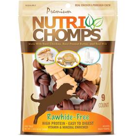 Nutri Chomps 015958988065 Nutrichomps Dog Chews 4-inch Knots Easy To Digest Rawhide-free Treats