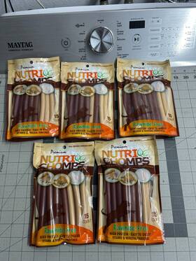 Nutri Chomps 015958988850 5-pack Lot 15-count Dog Treat Chews Easy To Digest Rawhide Free