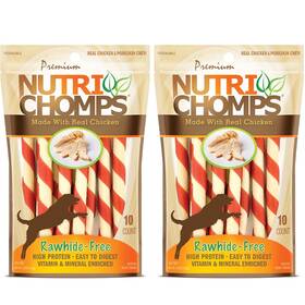 Nt062v-2 Nutri Chomps Nutrichomps Dog Chews 5-inch Twists Easy To Digest Rawhide-free Treat