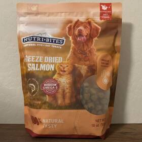 1805224 Nutribites Freeze Dried Salmon Dog And Cat Treats 18 Ounce