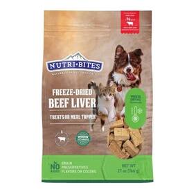 1867646 Nutribites Beef Liver Dog And Cat Treats Freeze Dried 27 Ounce
