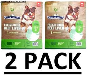 Nutribites 629013003350 2 Pack - Canature Freeze Dried Beef Liver Dog And Cat Pet Treat 17.6 Oz