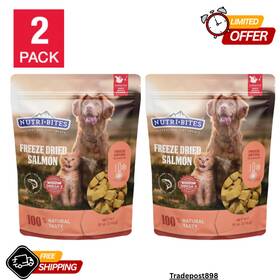 Nutribites 711181721546 Canature Freeze Dried Salmon Dog And Cat Treat 18oz 2-pack