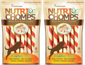 Nt112v Nutrichomps Dog Chews 5-inch Treats Healthy 10 Count Real Bundle Of 2