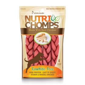 Nt013v Nutrichomps 4ct 6 Inch Chicken Flavor Braid