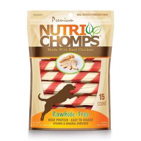 Nt022v Nutrichomps 15ct Chicken Twist With Flavor Wrap
