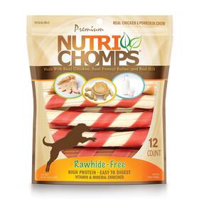Nt072v Nutrichomps 12ct 6 Inch Assorted Flavor Wrapped Twist