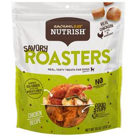 Nutrish 071190568523 Rachael Ray Dog Treats Savory Roasters Chicken Recipe 30 Oz. Pouch