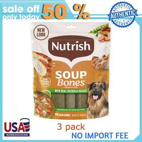 Nutrish 790060 4p Soup Bones Premium Dog Chews With Real Chicken And Veggies 11