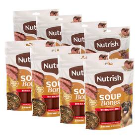82809 Nutrish Soup Bones Premium Dog 6.3 Ounce Pack Of 8 Real Beef And Barley