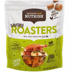 Nutrish 876937777908 Rachael Ray Savory Roasters Grain Free Chewy Chicken Dog Treats - 30oz