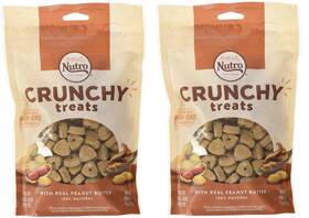 Nutro 791435359091 2 Pack 100% Natural Crunchy Peanut Butter Treats 16 Oz Each 32oz