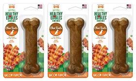 Nylabone 018214808008 3 Pack Of Healthy Edibles Bacon Chew Treats Wolf For Dogs Up To 35 Pounds
