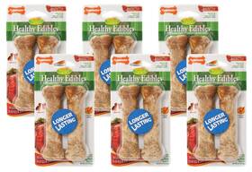 Nylabone 018214816324 6 Pack Of Roast Beef Healthy Edibles Chew Treats 2 Regular Each