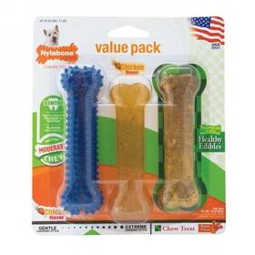 Nylabone 018214832430 Flexichew/heathy Edibles Chew Value Pack Regular 3