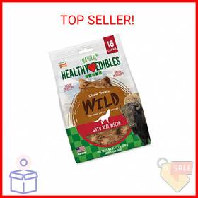 Nylabone 018214838166 Healthy Edibles Wild Natural Long-lasting Bison Flavor Bone Chew Treats