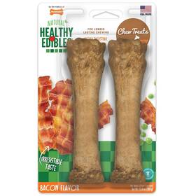 Nylabone 018214842446 Healthy Edibles Natural Dog Chews Long Lasting Bacon Flavor Treats For Dogs
