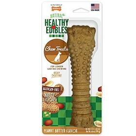 Nylabone 018214846048 Healthy Edibles Natural Dog Chews Long Lasting Peanut Butter Flavor Treats Fo
